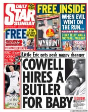 Daily Star Sunday () Newspaper Front Page for 23 February 2014
