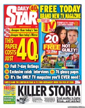 Daily Star Sunday () Newspaper Front Page for 23 March 2013
