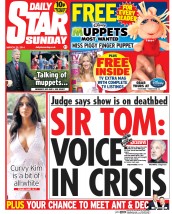 Daily Star Sunday () Newspaper Front Page for 23 March 2014