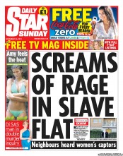 Daily Star Sunday () Newspaper Front Page for 24 November 2013