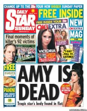 Daily Star Sunday () Newspaper Front Page for 24 July 2011