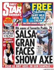Daily Star Sunday () Newspaper Front Page for 25 May 2014