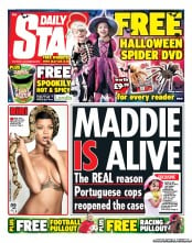 Daily Star Sunday () Newspaper Front Page for 26 October 2013
