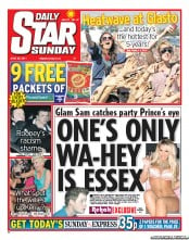 Daily Star Sunday () Newspaper Front Page for 26 June 2011