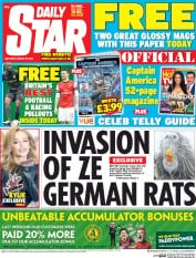 Daily Star Sunday () Newspaper Front Page for 29 March 2014