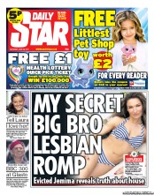 Daily Star Sunday () Newspaper Front Page for 29 June 2013