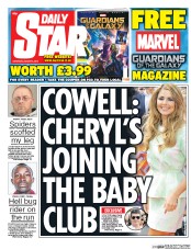 Daily Star Sunday () Newspaper Front Page for 2 August 2014