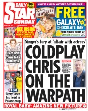 Daily Star Sunday () Newspaper Front Page for 30 March 2014