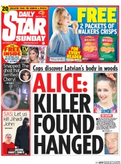 Daily Star Sunday () Newspaper Front Page for 5 October 2014