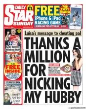Daily Star Sunday () Newspaper Front Page for 5 January 2014