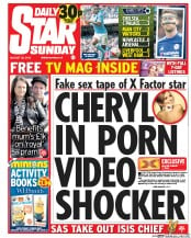 Daily Star Sunday () Newspaper Front Page for 5 September 2015