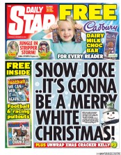 Daily Star Sunday () Newspaper Front Page for 6 December 2014