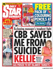 Daily Star Sunday () Newspaper Front Page for 7 September 2014