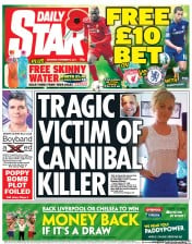 Daily Star Sunday () Newspaper Front Page for 8 November 2014