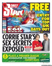 Daily Star Sunday () Newspaper Front Page for 9 November 2013