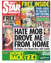 Daily Star Sunday () Newspaper Front Page for 9 March 2014