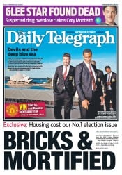 Daily Telegraph (Australia) Newspaper Front Page for 15 July 2013