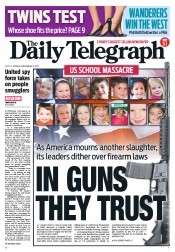 Daily Telegraph (Australia) Newspaper Front Page for 17 December 2012