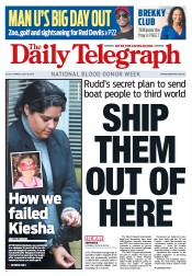 Daily Telegraph (Australia) Newspaper Front Page for 19 July 2013