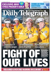 Daily Telegraph (Australia) Newspaper Front Page for 21 October 2013