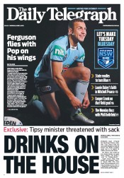Daily Telegraph (Australia) Newspaper Front Page for 3 June 2013