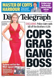 Daily Telegraph (Australia) Newspaper Front Page for 9 January 2014