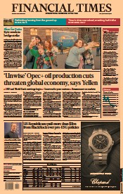 Financial Times () Newspaper Front Page for 10 October 2022