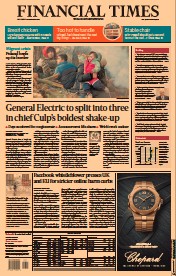 Financial Times () Newspaper Front Page for 10 November 2021