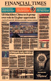 Financial Times () Newspaper Front Page for 10 December 2021