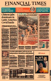 Financial Times () Newspaper Front Page for 10 May 2021