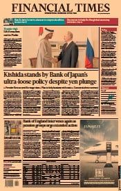 Financial Times () Newspaper Front Page for 12 October 2022