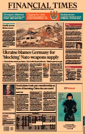 Financial Times () Newspaper Front Page for 13 December 2021