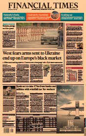 Financial Times () Newspaper Front Page for 13 July 2022