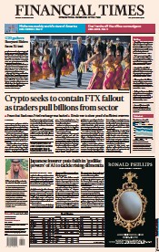 Financial Times () Newspaper Front Page for 14 November 2022