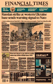 Financial Times () Newspaper Front Page for 14 March 2022