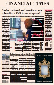 Financial Times () Newspaper Front Page for 14 March 2023