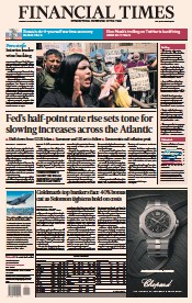 Financial Times () Newspaper Front Page for 15 December 2022