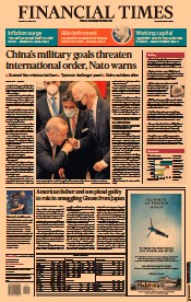 Financial Times () Newspaper Front Page for 15 June 2021