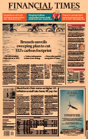Financial Times () Newspaper Front Page for 15 July 2021