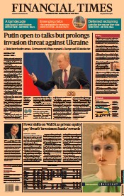 Financial Times () Newspaper Front Page for 16 February 2022