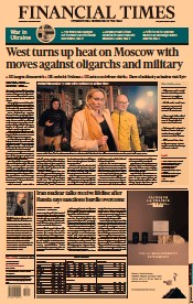 Financial Times () Newspaper Front Page for 16 March 2022