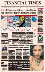 Financial Times () Newspaper Front Page for 16 March 2023