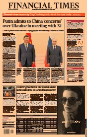Financial Times () Newspaper Front Page for 16 September 2022