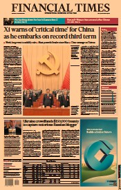 Financial Times () Newspaper Front Page for 17 October 2022