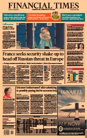 Financial Times () Newspaper Front Page for 17 February 2022