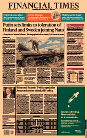 Financial Times () Newspaper Front Page for 17 May 2022