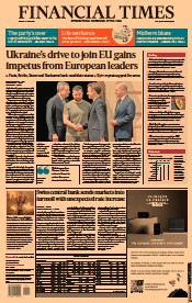 Financial Times () Newspaper Front Page for 17 June 2022