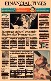 Financial Times () Newspaper Front Page for 18 November 2021