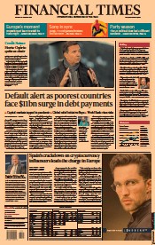 Financial Times () Newspaper Front Page for 18 January 2022