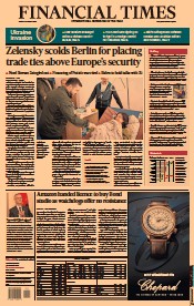 Financial Times () Newspaper Front Page for 18 March 2022